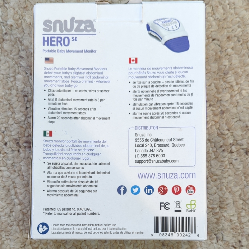Hero SE Portable Movement Monitor - White - Picture 2 of 5